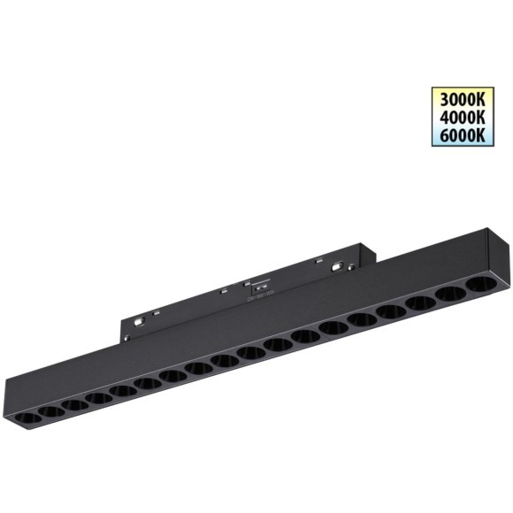 359623 Трековый светильник Novotech SHINO с переключ. цв. темпер. IP20 LED Ra90 Lm1170 3000К\4000К\6000К 18W 48V FLUM