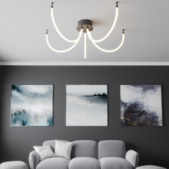 359327 KONST NT24 000 черный Светильник светодиодный IP20 LED 4000K 14W 170-265V 1360Лм RAMO