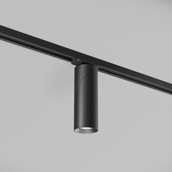 Однофазный двужильный трековый светильник Denkirs DK6080-BK Slant под сменную лампу GU10