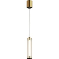 SL6224.303.01 Светильник подвесной ST-Luce Латунь/Прозрачный LED 1*8W 4000K BAMBOO
