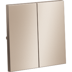 VLSM000310 Клавиши металлические для выключателя и переключателя двухклавишного платинового цвета VOLTUM S70 Metal (платина)