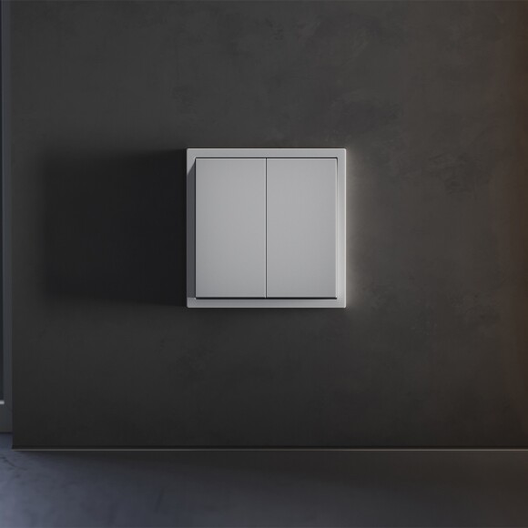 VLS000316 Клавиши для выключателя и переключателя двухклавишного серого цвета VOLTUM S70 (серый) VLS000316 Клавиши для выключателя и переключателя двухклавишного серого цвета VOLTUM S70 (серый)