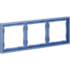 VLS100315 Рамка пластиковая для электрических изделий джинсового цвета VOLTUM серии S70 на 3 поста (деним)