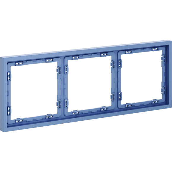 VLS100315 Рамка пластиковая для электрических изделий джинсового цвета VOLTUM серии S70 на 3 поста (деним)