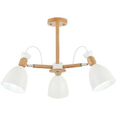 SLE103802-03 Светильник потолочный Светлое дерево, Белый/Белый E27 3*60W BALCAMO