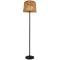 Favourite Recinto 4888-1F Уличный напольный светильник (торшер) влагозащищенный, с плафоном из ротанга коричневого цвета диаметром 40см, высота 175см, под сменную лампу Е27, IP44, 220В