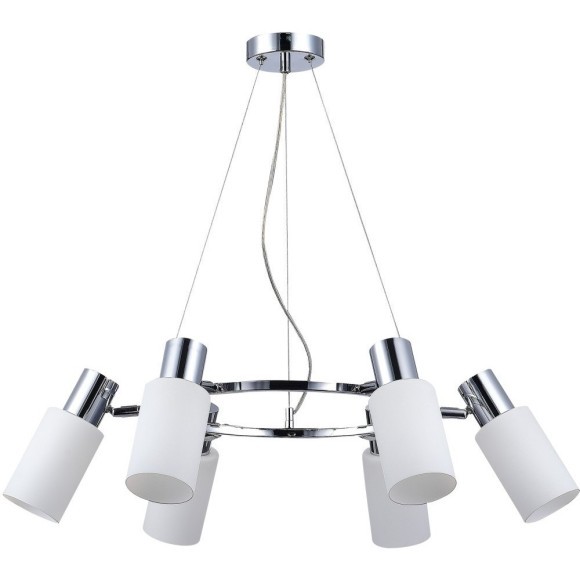 SLE1139-103-06 Светильник подвесной Хром/Белый E14 6*60W GESSI