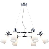 SLE1139-103-06 Светильник подвесной Хром/Белый E14 6*60W GESSI