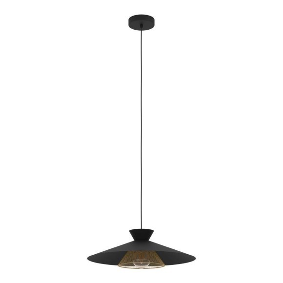 43885 GRIZEDALE Подвесной светильник люстра с 1 лампой E27, 40Вт, сталь черный, латунь