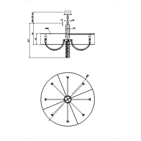 Подвесная люстра Talento DIA008PL-08CH