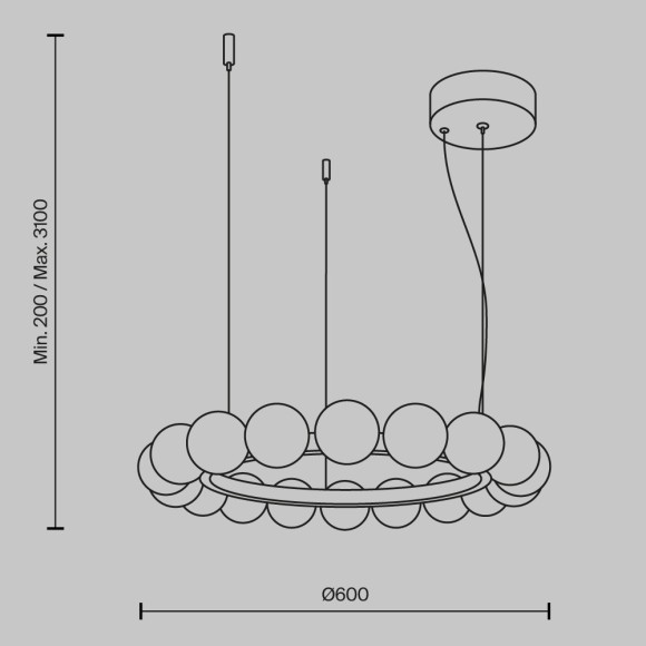 Подвесной светильник Maytoni MOD331PL-L32BS3K Подвесной светильник Maytoni MOD331PL-L32BS3K