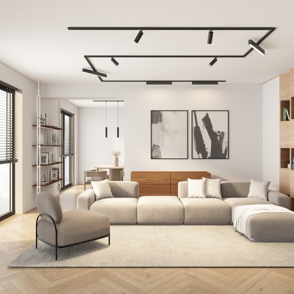 Трековый однофазный двужильный черный светильник DK6210-BK GU10 Трековый однофазный двужильный черный светильник DK6210-BK GU10