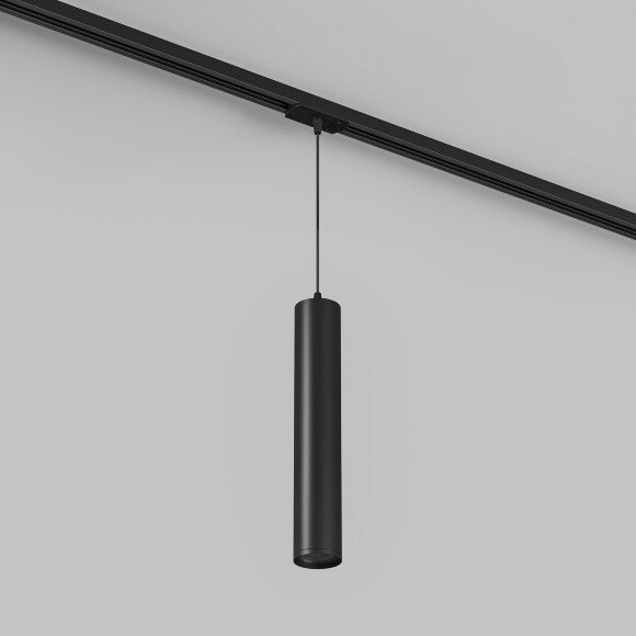 Трековый однофазный двужильный черный светильник DK6210-BK GU10