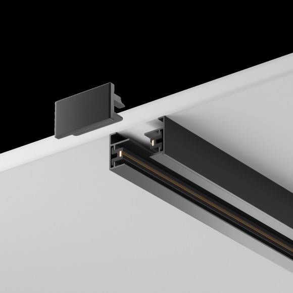 1м черный однофазный двужильный накладной шинопровод Maytoni TRX001-111B