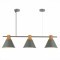 SLE125113-03 Светильник подвесной Серый/Серый, Светлое дерево E14 3*40W MODICA