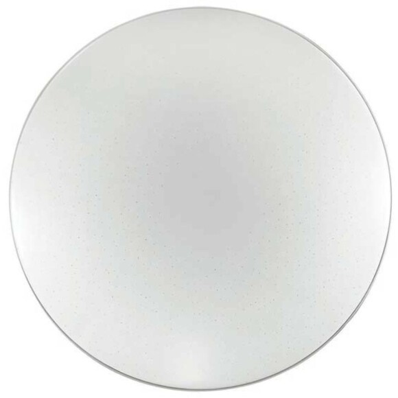 Sonex ABASI 2052/CLN Круглый светодиодный потолочный светильник диаметром 36см с белым плафоном (с вкраплениями) и хромированным основанием, мощность 36Вт яркость 3784Лм 4000K CRI80 IP43