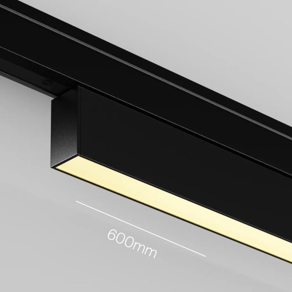 TR192-1-16W2.7K-B Ультратонкий трековый диммируемый по TRIAC 0/1-10V магнитный светодиодный светильник Maytoni Levity CRI90+ 2700К 720Лм 100° 16Вт