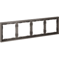 VLS100414 Рамка пластиковая для электрических изделий коричневого цвета VOLTUM серии S70 на 4 поста (капучино)