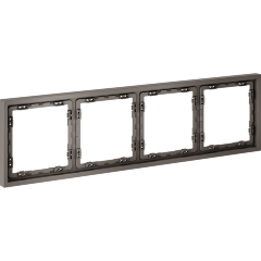 VLS100414 Рамка пластиковая для электрических изделий коричневого цвета VOLTUM серии S70 на 4 поста (капучино)