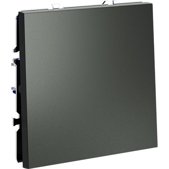 VLS010306 Проходной выключатель (переключатель) встраиваемый одноклавишный на 10 ампер (2200 Ватт) титанового цвета VOLTUM S70 (титан)