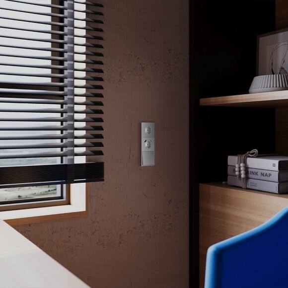 VLSM000111 Клавиша металлическая для выключателя и переключателя одноклавишного никелевого цвета VOLTUM S70 Metal (никель)