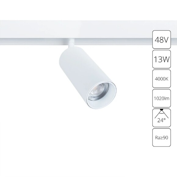 A4661PL-1WH Трековый магнитный светодиодный светильник Arte Lamp Linea 2.0 CRI90+ 4000К 1020Лм 24° 13Вт
