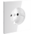 VLS000701 Накладка для розетки с заземлением и защитными шторками белого глянцевого цвета VOLTUM S70 (белый глянцевый)