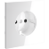 VLS000701 Накладка для розетки с заземлением и защитными шторками белого глянцевого цвета VOLTUM S70 (белый глянцевый)