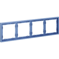 VLS100415 Рамка пластиковая для электрических изделий джинсового цвета VOLTUM серии S70 на 4 поста (деним)