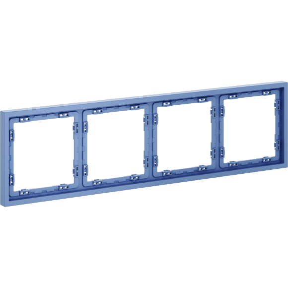 VLS100415 Рамка пластиковая для электрических изделий джинсового цвета VOLTUM серии S70 на 4 поста (деним)