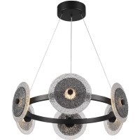 SL6142.433.01 Светильник подвесной ST-Luce черный/дымчатый LED 1*34W 4000K ALUMNO