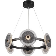 SL6142.433.01 Светильник подвесной ST-Luce черный/дымчатый LED 1*34W 4000K ALUMNO