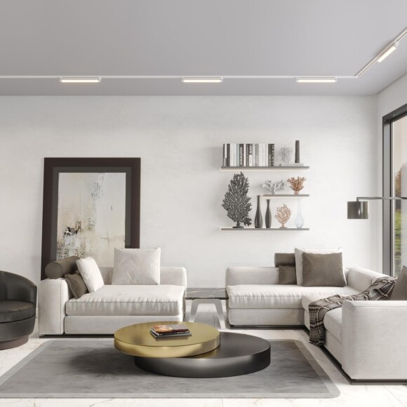 Novotech ITER 359794 Белый однофазный двухжильный трековый светильник длиной 46см, поворотный плафон, с CCT переключением цветовой температуры LED 24Вт 2032Лм CRI≥90 113° 2700-3200-4000К IP20 220V