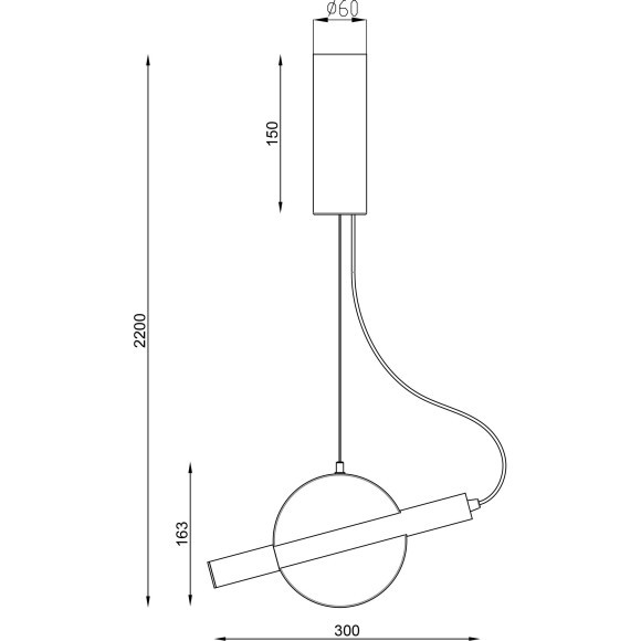 Подвесной светильник цилиндр Maytoni MOD150PL-L5BS3K ENIGMA светодиодный LED 5W