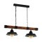49684 EGLO OLDBURY Подвесной светильник лофт с 2 лампами E27, 120Вт, дерево, сталь, черный, коричневый, L860 H1100