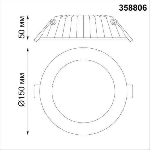 Встраиваемый светильник Novotech 358806 GESSO светодиодный LED 12W