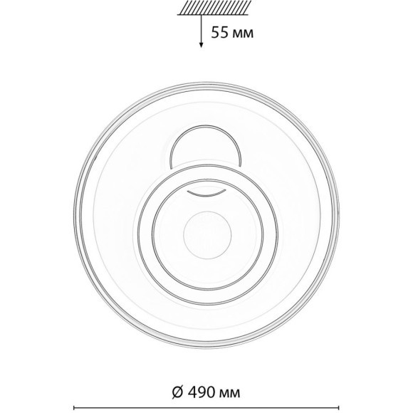 Светильник LED 85Вт 3000-6500K IP20 пульт ДУ Sonex GEMINI 7785/85L
