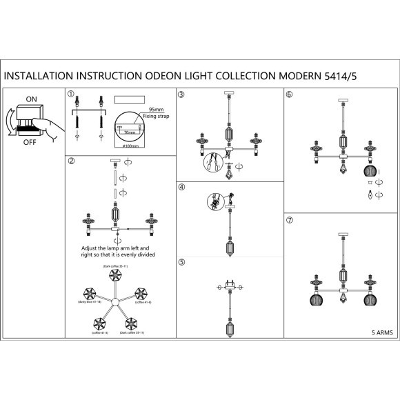 Люстра E14 5*40W TERRA 5414/5 Люстра E14 5*40W TERRA 5414/5