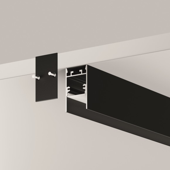 Алюминиевый профиль накладной-подвесной 25x42 (Черный, 2 м), 633010