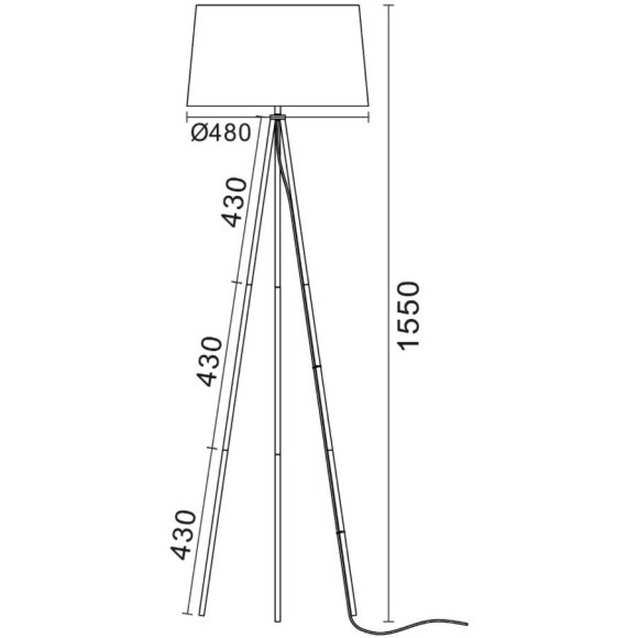 Торшер на треноге Bonita FR5152-FL-01-W