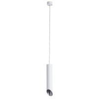 Подвесной светильник цилиндр Arte Lamp A1536SP-1WH PILON-SILVER под лампу 1xGU10 35W