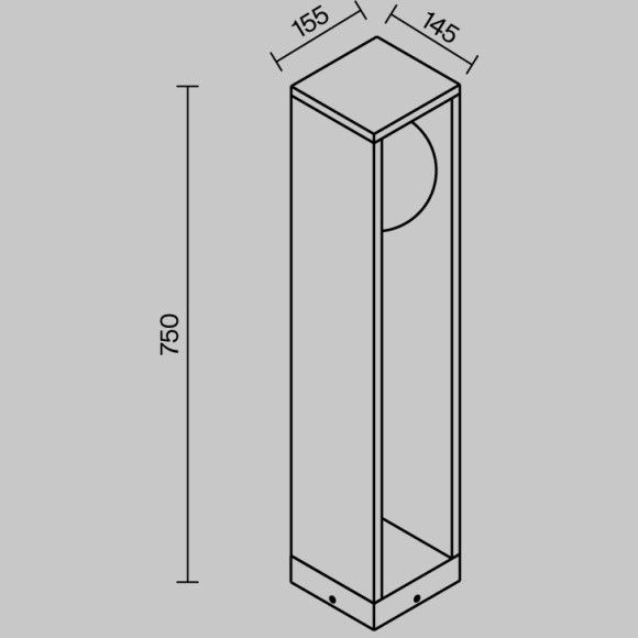 Ландшафтный уличный напольный светодиодный светильник 10Вт CRI80 300лм 3000К Maytoni Outdoor Slate O483FL-L10GF3K