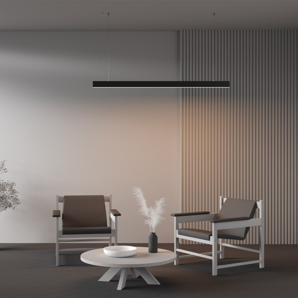 LL312045 Линейный светильник подвесной черный 150см 3000K 35x35 30Вт