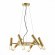 SL1236.203.06 Люстра подвесная ST-Luce Золотистый/Коньячный, Золотистый G9 6*5W ECLIP