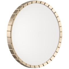 Sonex ATABI GOLD Круглый светодиодный светильник с белым матовым плафоном и золотым основанием диаметром 486мм, 76Вт, CCT переключение 3000;4000;6000К CRI80 160° IP43