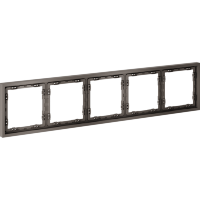 VLS100514 Рамка пластиковая для электрических изделий коричневого цвета VOLTUM серии S70 на 5 пост (капучино)