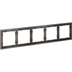 VLS100514 Рамка пластиковая для электрических изделий коричневого цвета VOLTUM серии S70 на 5 пост (капучино)