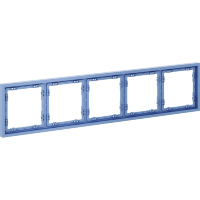 VLS100515 Рамка пластиковая для электрических изделий джинсового цвета VOLTUM серии S70 на 5 постов (деним)
