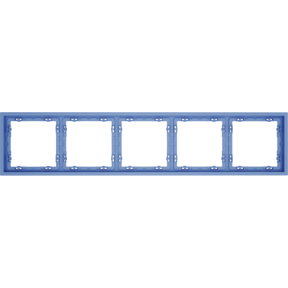 VLS100515 Рамка пластиковая для электрических изделий джинсового цвета VOLTUM серии S70 на 5 постов (деним)