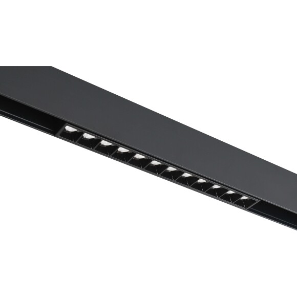 Crystal Lux CLT 0.33 001 12W BL T 3CCT-SMART 1409/377 Черный магнитный трековый линейный светильник, с ячейками, 22см, CCT перекл. цвет. температуры или SMART управление (при исп. драйвера CLT 0.203 08/09 SMART), 12Вт, 3000,4000,6000К, 1020Лм, CRI90 24° 4